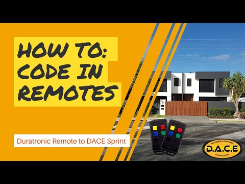 Coding a remote to the DACE onboard receiver