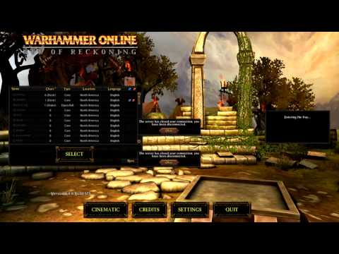 Warhammer ऑनलाइन - अंत 12/18/2013 (सभी सर्वर शटडाउन)