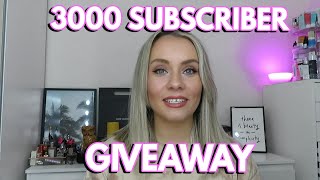 3000 subscriber giveaway!! 🎉