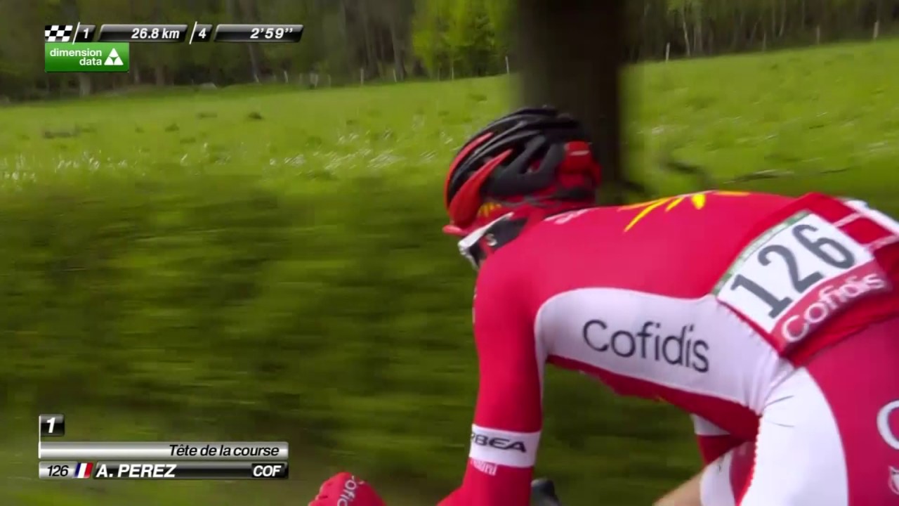 Perez leading solo - Liège-Bastogne-Liège 2017