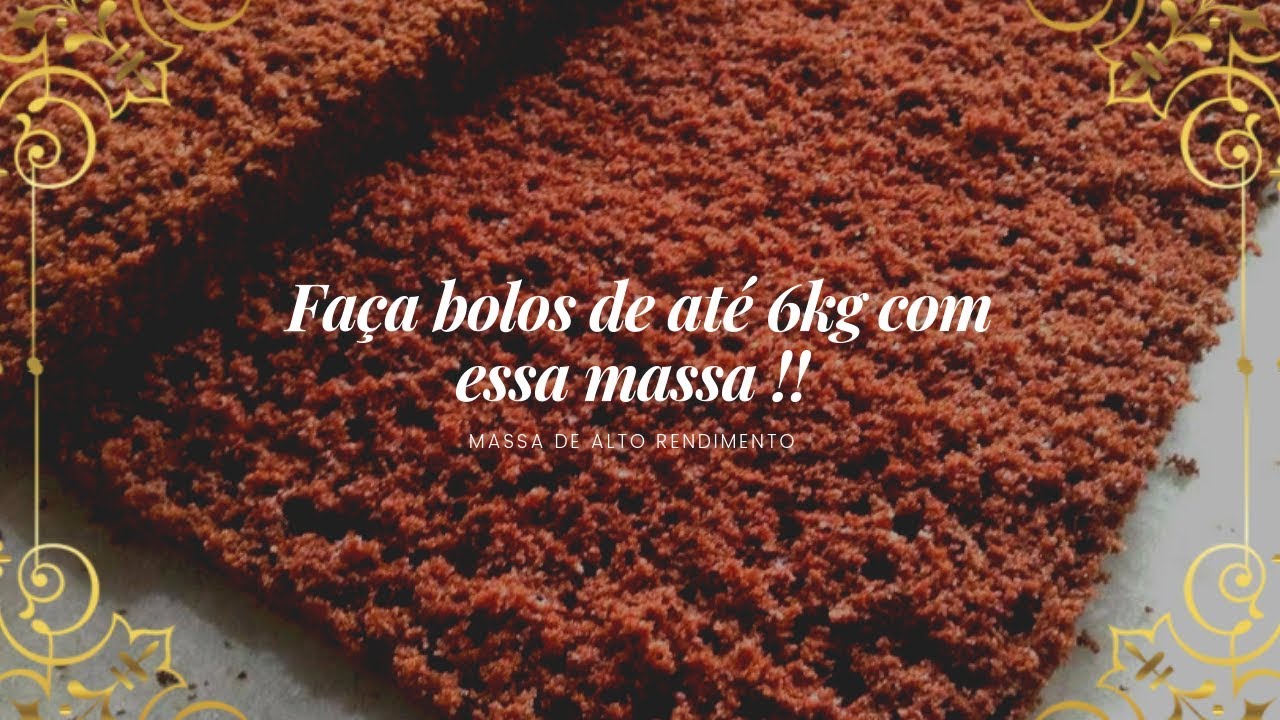 PÃO DE LÓ  DE CHOCOLATE GRANDE - FAÇA BOLOS DE ATÉ 6KG