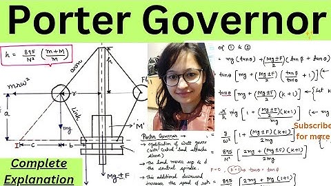 Porter Governor Derivation | Complete Explanation | With Proper Diagrams @pragyaniketan92