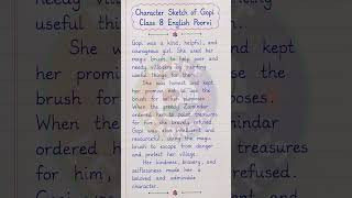 Character Sketch of Gopi Class 8 English Poorvi