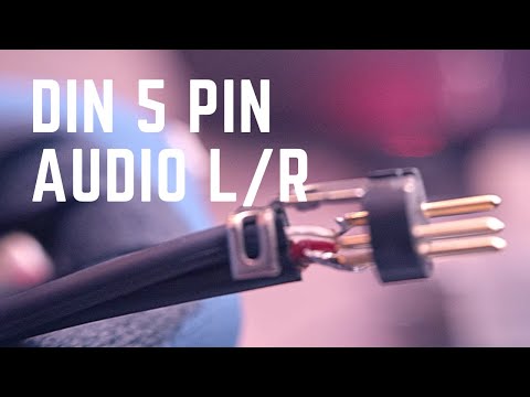 DIN 5 Pin to RCA Audio Left Right Adapter 4K