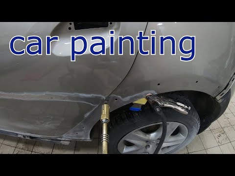 Car painting. Ремонт и покраска Renault Logan stepway. Nissan wet on wet painting. Clear coat.