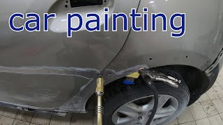 Car painting. Ремонт и покраска Renault Logan stepway. Nissan wet on wet painting. Clear coat.