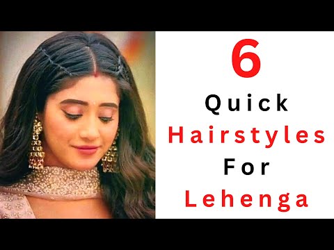 hairstyle with lehenga | open | wedding | simple | receptions | Top 40 Open  Hairstyle With Lehen… | Long hair wedding styles, Short wedding hair, Lehenga  hairstyles