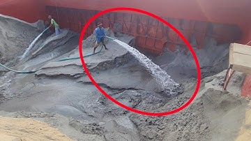 Unloading sand form ship barge unloading video unload sand from big barge ship 329(12 NOV 2025)