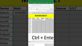 Excel Marksheet Tips And Trick | Know Every New Excel Users short video #Digitalcomputerhub