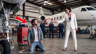 CEO Tossed a Single Dad Mechanic $100, Bet $10M He Couldn't Fix Her Jet—5 Minutes Later, It Roared