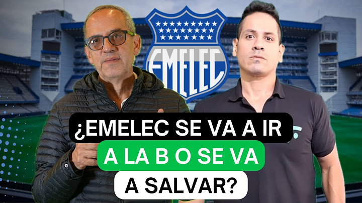 ¿Emelec se va a ir a la B o se va a salvar?