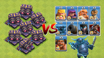 Max cannon base formation vs builder base troops attack experiment video