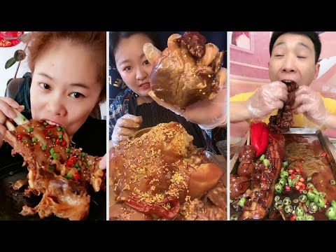 【ASMR】【咀嚼音 】SAINTS EAT FAT MEAT 다양한 음식 고기 중국먹방쇼 中国 モッパン 食べる音 肥肉声控吃播 MUKBANG EATING SHOW #1