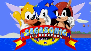 SegaSonic The Hedgehog (Sega 1992)  Attract Mode 60fps