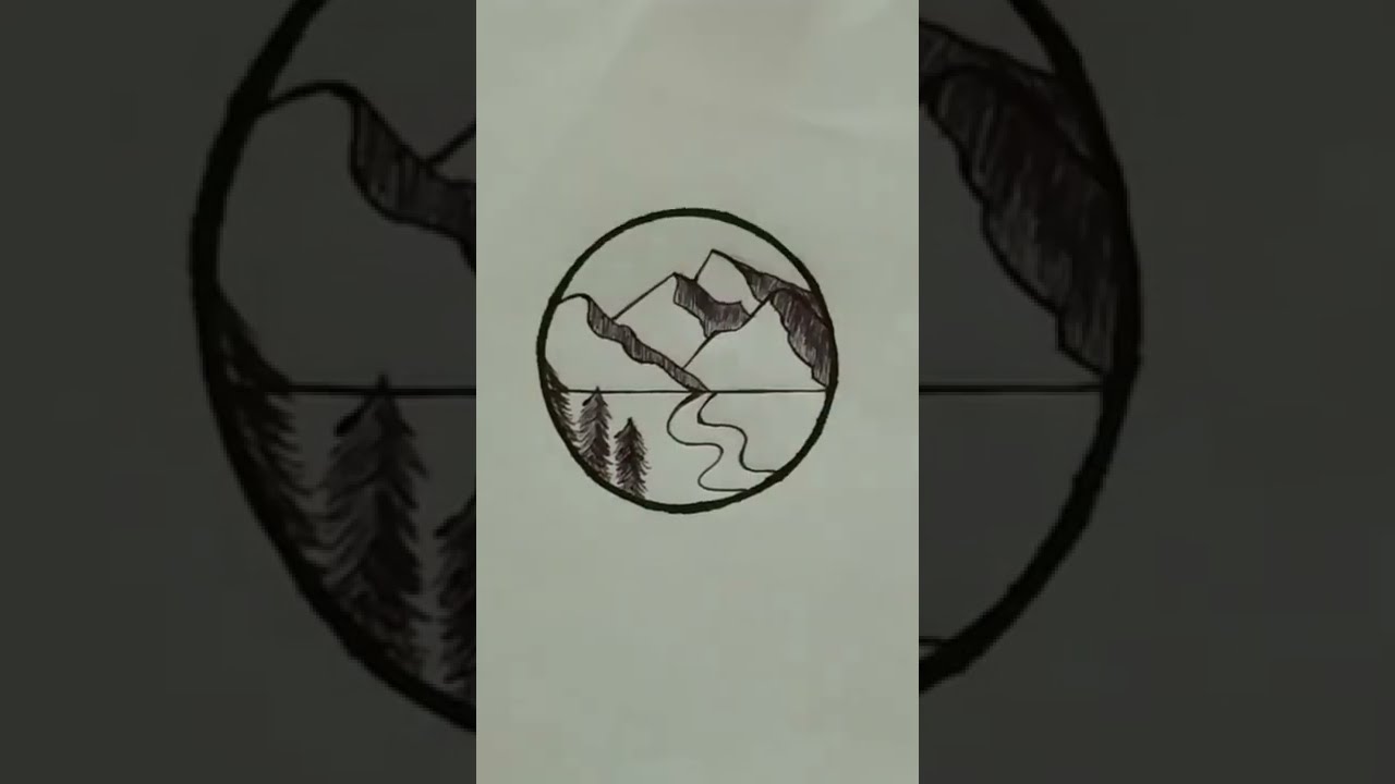 line art|| doodle art||mountain range|| super fast mountain 🏔️