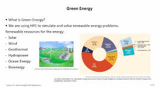Celebrity 2025 High-Performance Computing Short Lecture 15 Green Energy & HPC Applications 💻 Wealth