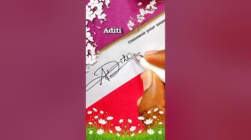 Aditi name signature style, A letter design, signature with A #aditi #namesignature #personalstyle