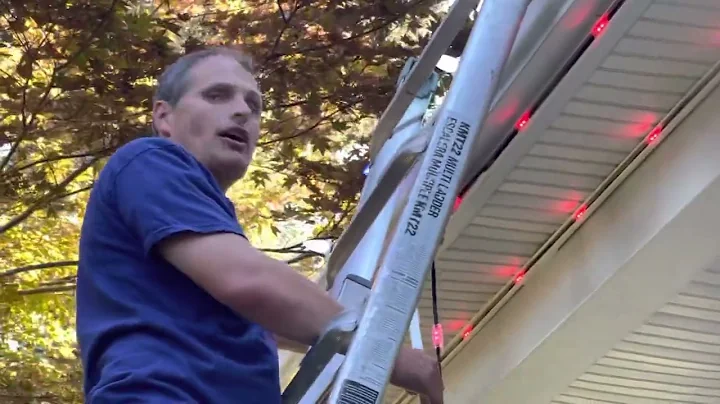 Easy Permanent LED Christmas Lights installation - just keeps getting easier with Minleon Pebbles