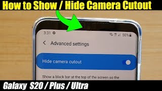 How to Show / Hide Camera Cutout on Galaxy S20 / Ultra / Plus