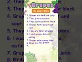Grapes — 10 Easy Lines | Simple Essay for Kids