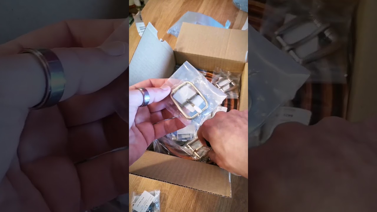 Unboxing buckles, glue and leather straps for the next custom belts - Leathercraft