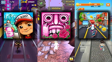Subway Surfers Las Vegas Vs Temple Run 2 Winter Wasteland Vs Bus Rush -Endless Run Gameplay