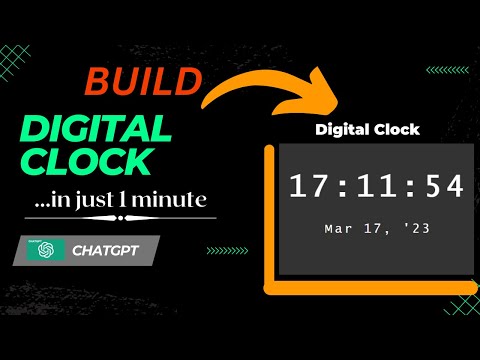 Build Advanced Digital Clock in 1 minute for you using ChatGPT #openai #chatgpt #digitalclock