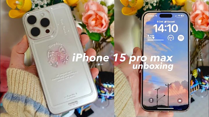 iPhone 15 pro max 512 gb (white titanium) unboxing 🎀 | setup + accessories & camera test