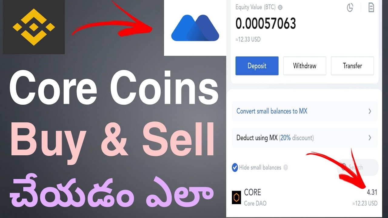 Core Coins Buy & Sell Process In Telugu