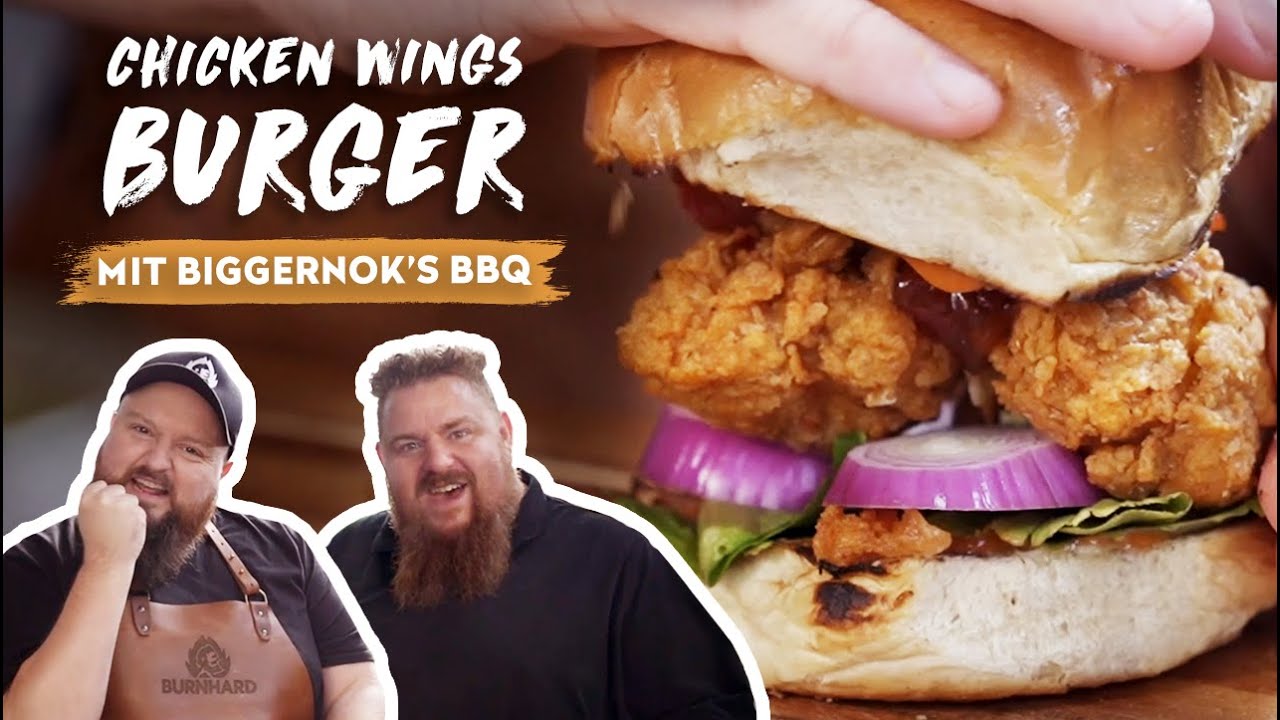 Crispy Chicken Wings Burger bei Biggernok BBQ Madness YouTube