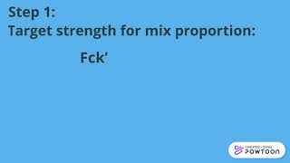Mix design M25 IS code method step 1