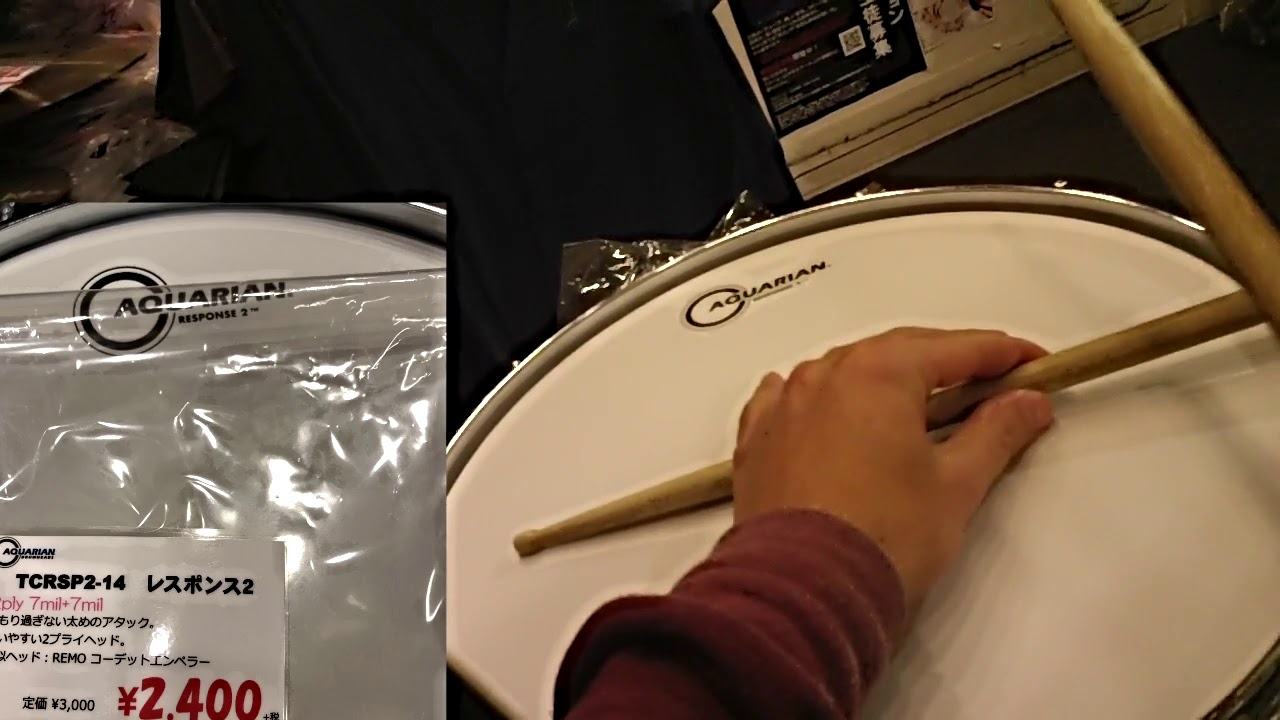 AQUARIAN drum head 比較 YouTube