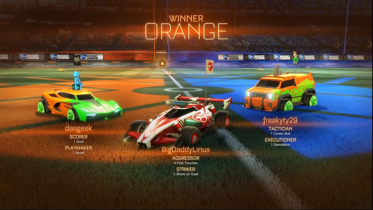 LIVE! Rocket League With Big Daddy Linux and DasGeek 8-17-17