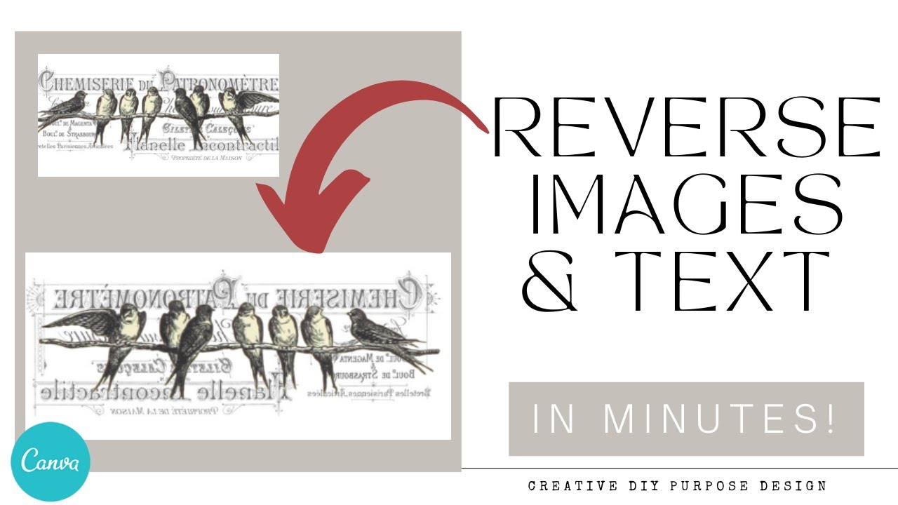Upload Images & REVERSE/Flip Text & Images!
