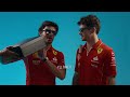 Whats in the box take a peek with carlossainz  and charlesleclerc