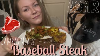 BASEBALL STEAK 🥩 by Campas Meats ~ ASMR Mukbang Relaxing Eating Sounds