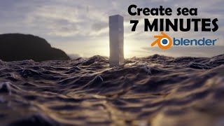 اسهل طريقه تعمل بيها بحر فى بلندر (Make sea in blender for beginners)