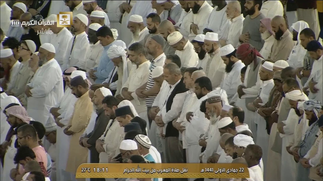 صلاة المغرب للشيخ بندر بليلة  22-5-1441 سورتي الليل و الضحى