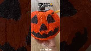 How to make pumpkin 🎃 from paper | Halloween decor| ￼ ￼how to make Halloween 👻#halloween #shorts