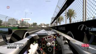 F1 2011 - Close call with a bollard