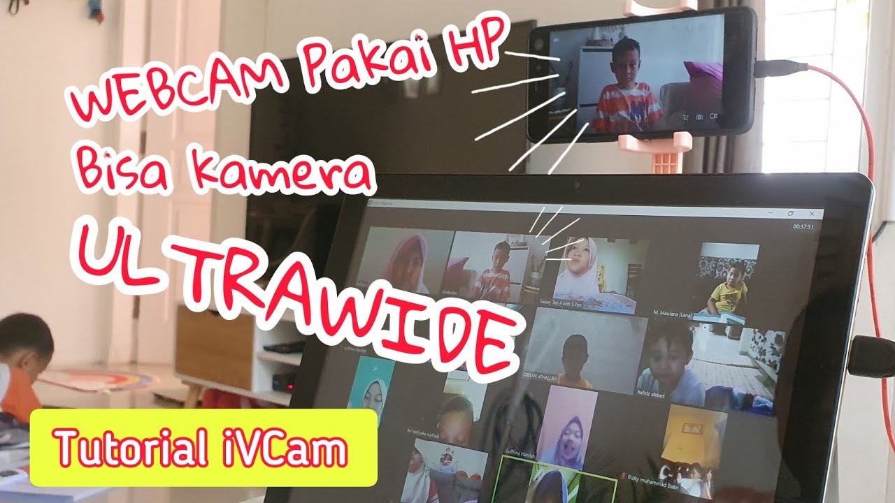 WEBCAM ULTRAWIDE pakai Handphone, ZOOM jadi makin seru ! TUTORIAL & REVIEW iVCam infinix S2