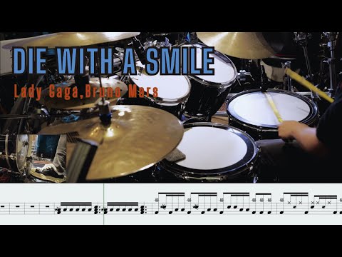 Lady Gaga & Bruno Mars -Die with a smile [drum cover] Note Weerachat