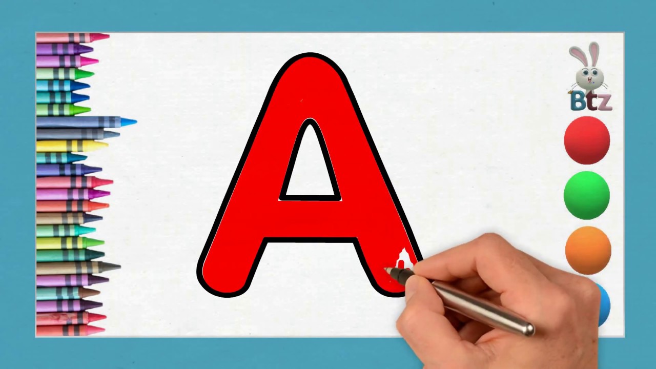 Alphabet color | Kids Drawings | ABCD coloring - YouTube