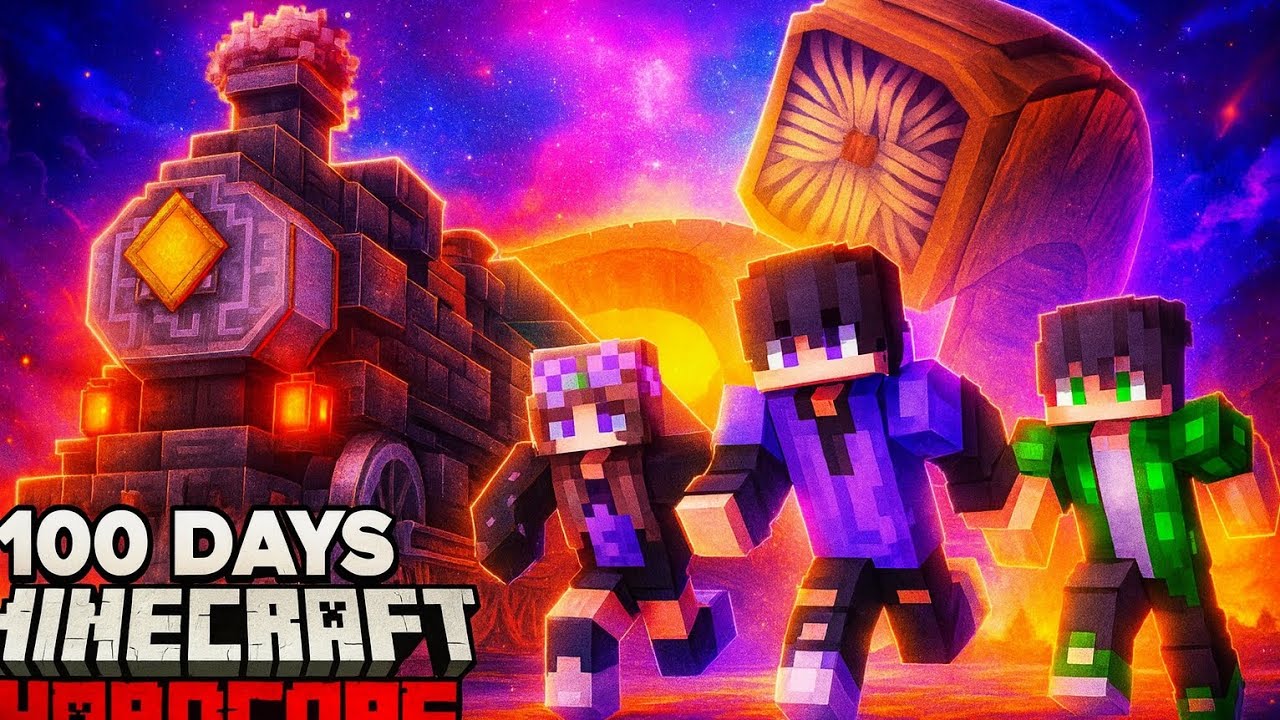 100 Days on a Haunted Train in Minecraft Hardcore (Impossible Challenge)