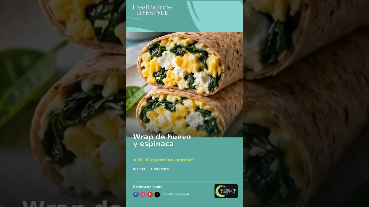 Wrap de huevo y espinaca | Receta saludable