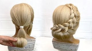 Легкая и быстрая прическа. Красивые прически 2020 пошагово. Низкий пучок Легкая и быстрая прическа. Красивые прически 2020 пошагово. Низкий пучок
