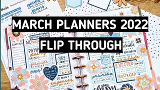WATCH ME FLIP THROUGH MARCH 2022 IN MY BIG, MY CLASSIC JOURNAL AND MY SOCIAL MEDIA HAPPY PLANNERS