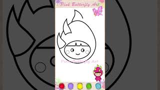 Dragon Fruit Costume Drawing and Coloring Animation for Kids Toddlers Preschoolers