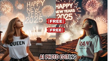 happy new year 2025 ai photo | new year wings name video editing | emage tutorial video 2025😘🤟