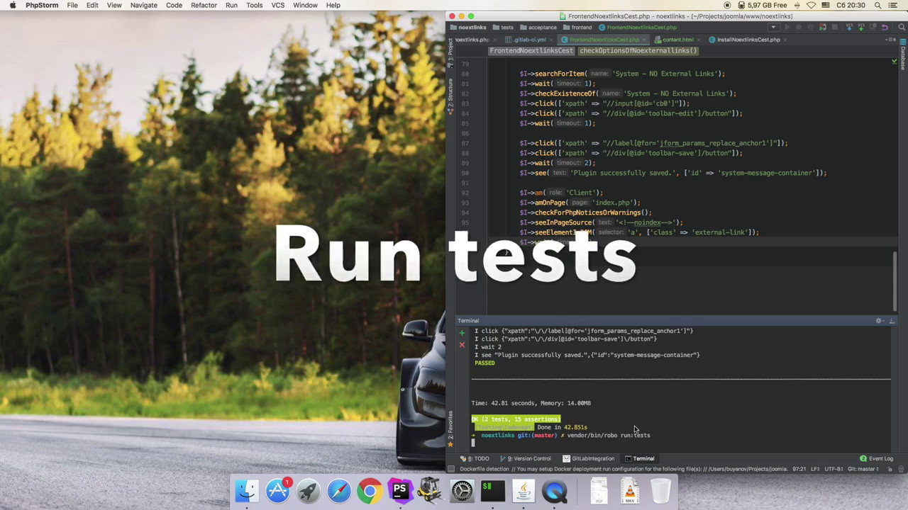 Joomla extension automatic tests - YouTube